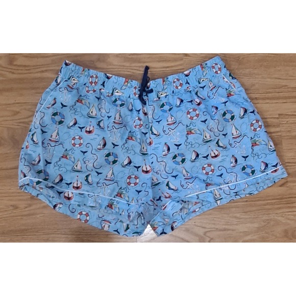 VERA BRADLEY Pajama Set Really Regatta Nautical Size XL Shorts And Short Sleeve - Picture 4 of 8